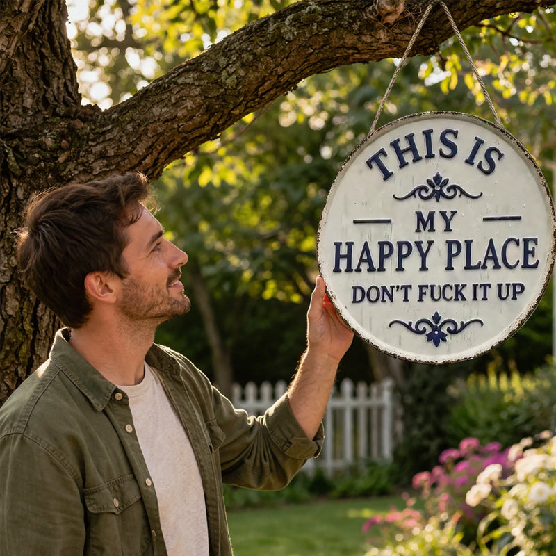 ✨ "This is my happy place" sign! 🏡