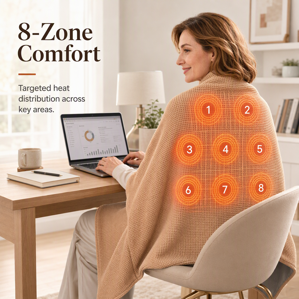 🔥 Christmas Sale — 50% OFF! ❄️ Stay Warm All Winter — Portable Electric Heated Blanket Shawl