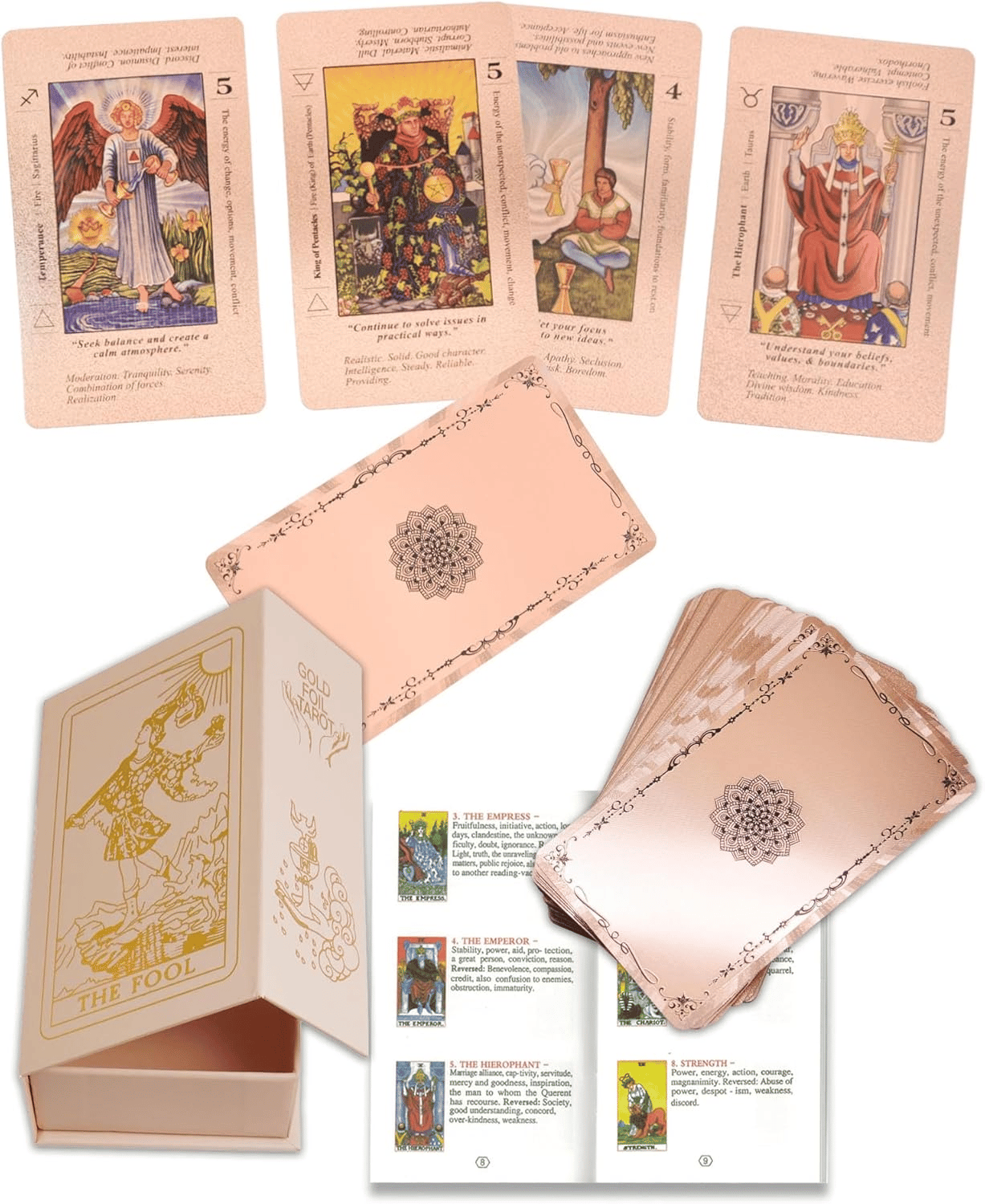 🔮 50% OFF NOW! ✨ Witchy Cauldron Tarot Card Set – Rose Gold Accents, Complete Guide Book & Velvet Pouch 🎴📖