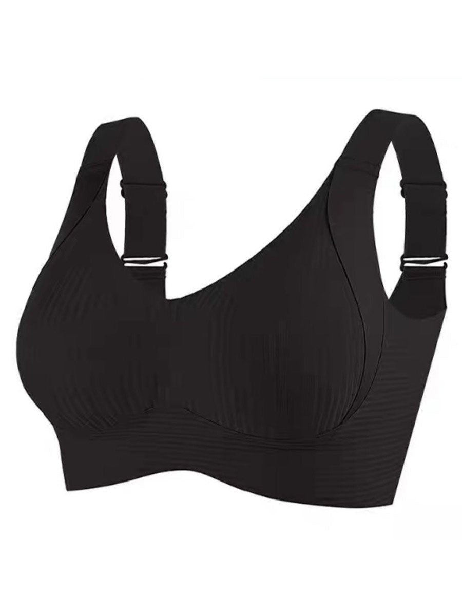 🎁HOT SALE!💕Subtle Striped Seamless Bra with W-Support – Comfort & Style!