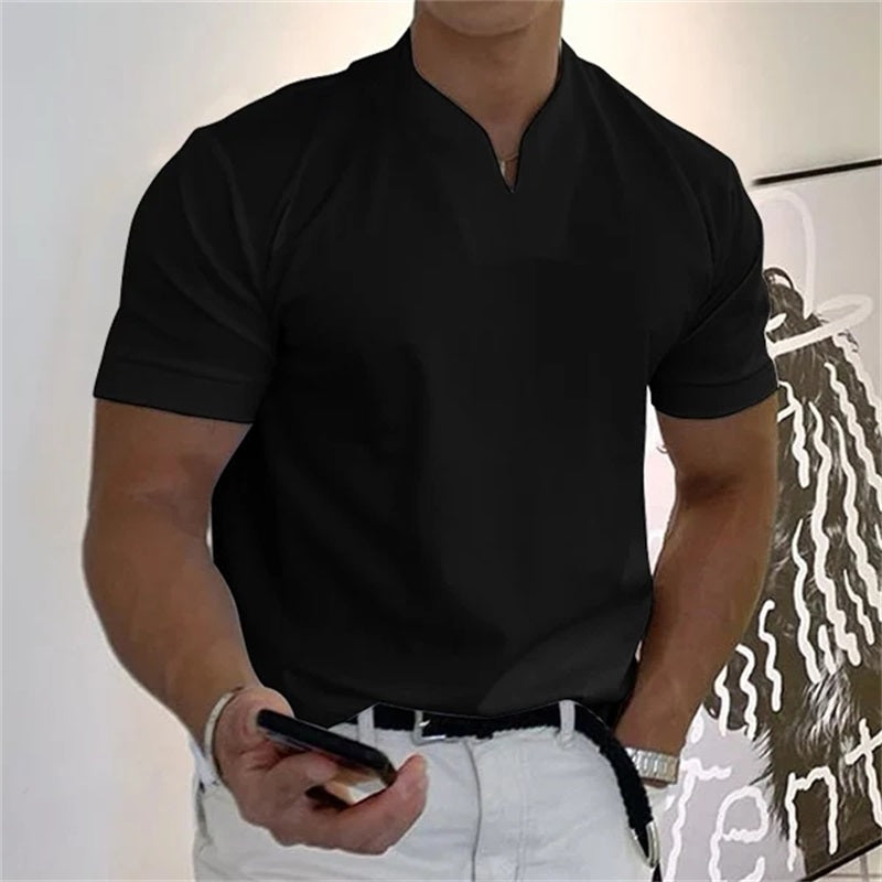 ✨ 2026 New Arrival | Men's Breathable V-Neck Tee | Ultra-Soft Cotton Blend ☁️【-60%】