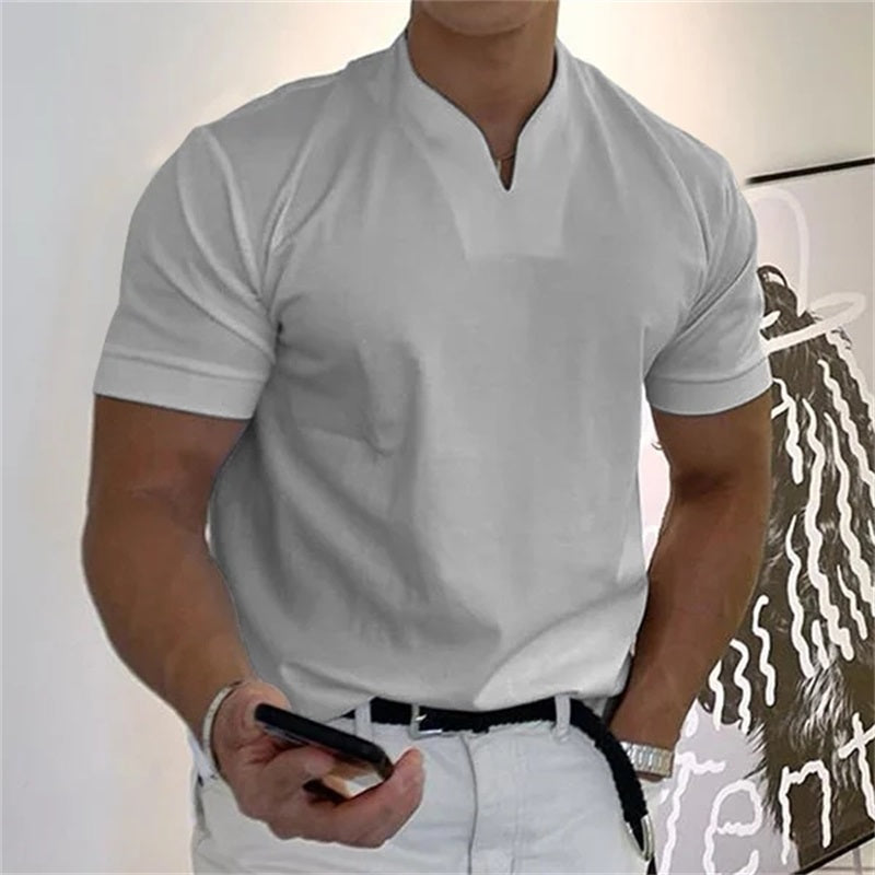 ✨ 2026 New Arrival | Men's Breathable V-Neck Tee | Ultra-Soft Cotton Blend ☁️【-60%】