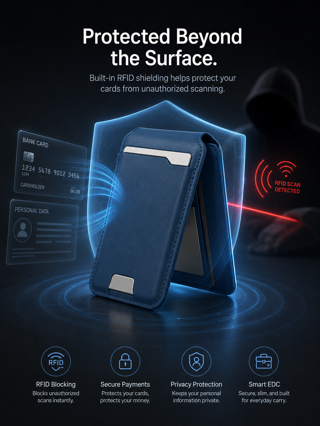 🔥50K+ SOLD!🔥Smart MagSafe Wallet Made of Genuine Nappa Leather – with Apple Find My™ & Google Find Hub™, RFID Protection, and Wireless Charging.