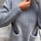 🔥HOT SALE - Round Neck Zipper Knitted Jacket