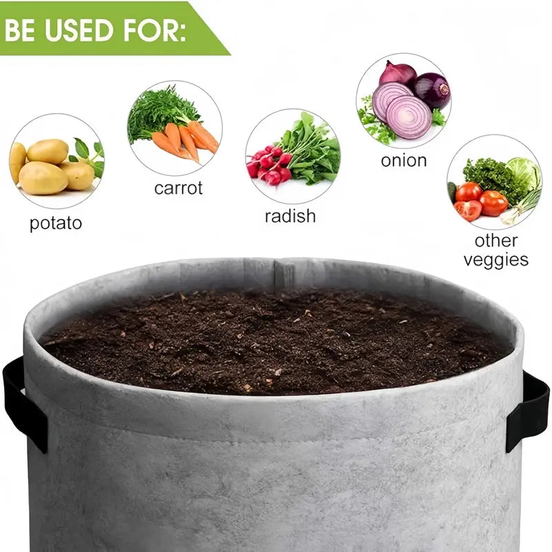 18/26/38L Large Capacity Potato Grow Planter PE Container Bag Pouch Tomato Vegetables Garden Outdoor