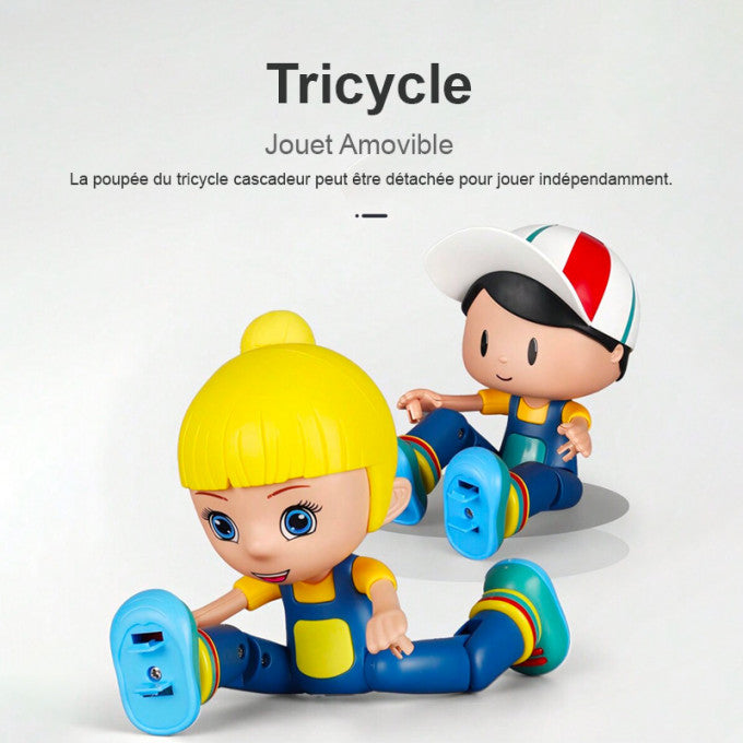 📢📢50% OFF & In Stock⏰Stunt Tricycle for Kids: Music, Lights, 360° Rotation