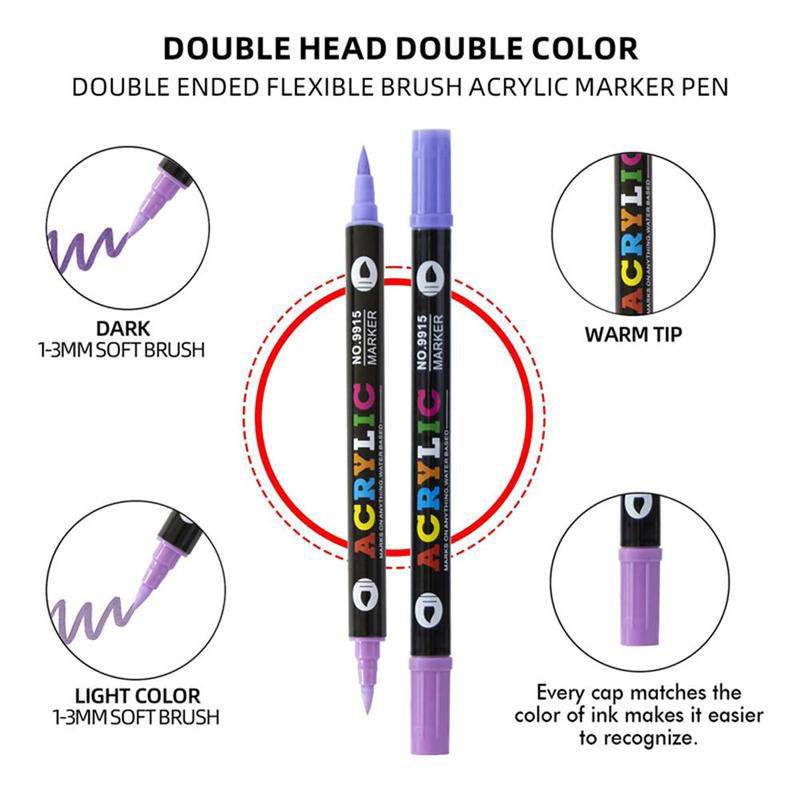 🎅🌟Christmas Sale 50% OFF!!🎄🌈Dual Tip Acrylic Paint Pen Marker