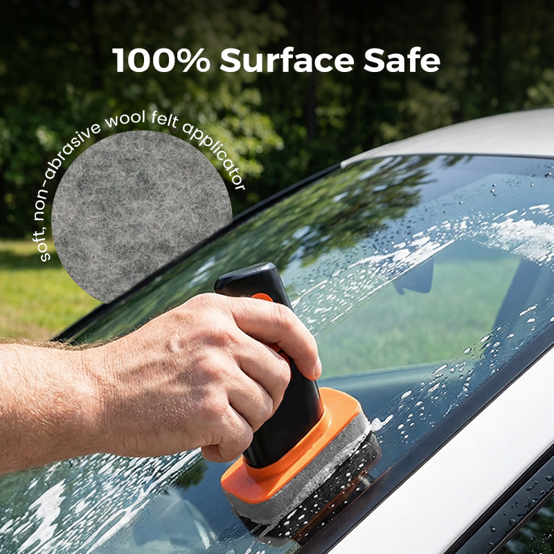 🚗 Auto Glass Oil Film Remover – Helps Remove Grease, Wax & Road Grime for Clearer Night & Rainy Driving 🌧️✨