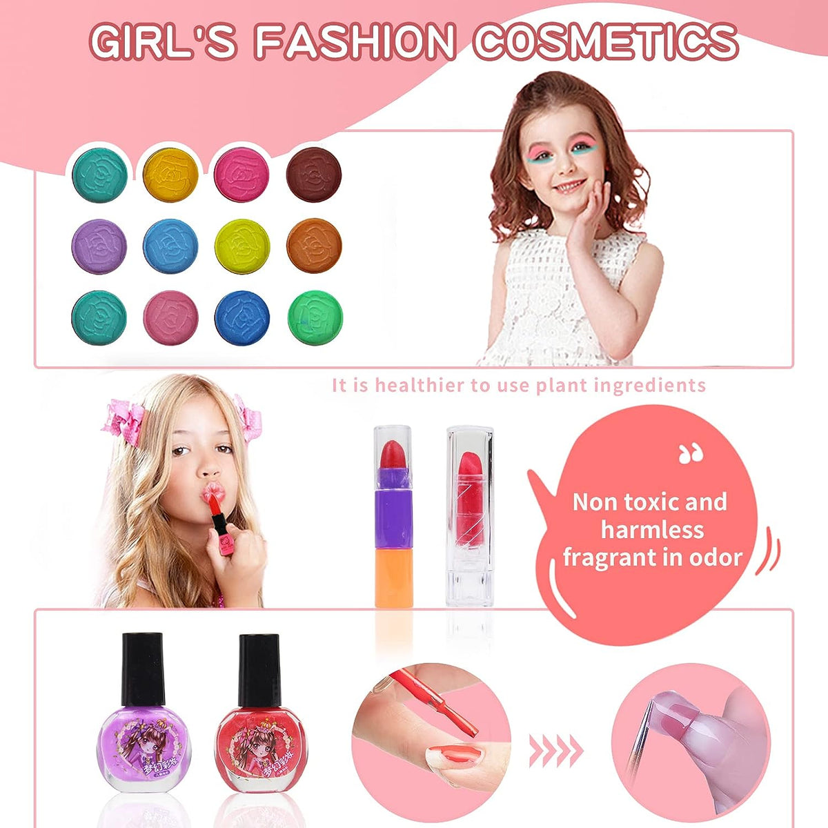 💄 Save 50%! 🧒 Kids Washable Makeup Kit – Safe, fun & easy to clean ✨