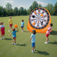 🎯⚽️Inflatable soccer dartboard, giant soccer dartboard, comes with 2 soccer balls and air pump, can be set up in 3 minutes, ideal for large garden games.