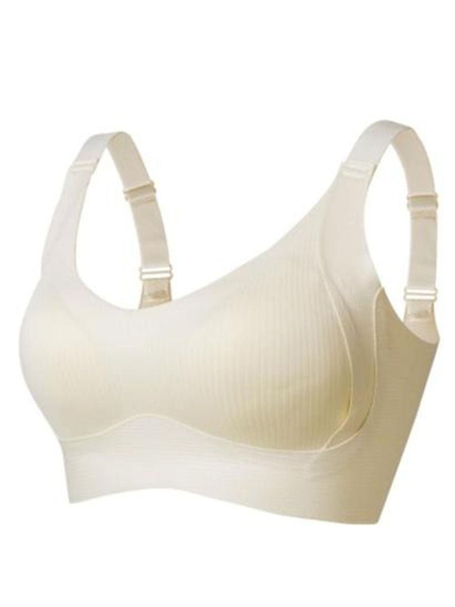 🎁HOT SALE!💕Subtle Striped Seamless Bra with W-Support – Comfort & Style!