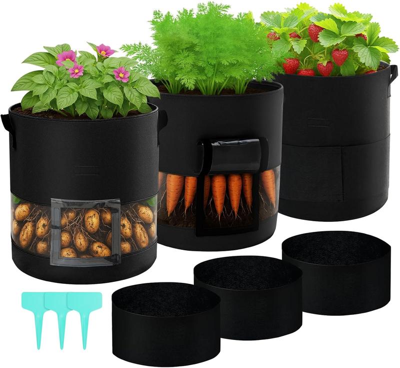 18/26/38L Large Capacity Potato Grow Planter PE Container Bag Pouch Tomato Vegetables Garden Outdoor