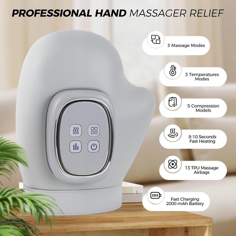 💆 Soothe Tired Hands & Wrists – Air Compression Massager with 3 Modes, 5 Intensities & Auto Timer. 50% Off