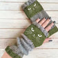 ⚡⚡Christmas Hot Sale 50% OFF!🔥Warm and Cuddly🧤Women's Knitted Fingerless Gloves with Cute Cat Pattern🐱