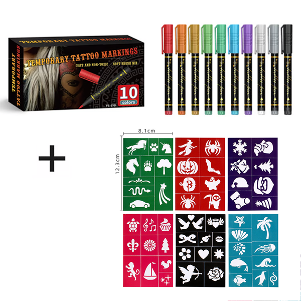 ⏰LIMITED SALE 50% OFF🎨Perfect For Unique Body Art🔥Temporary Tattoo Markers for Skin