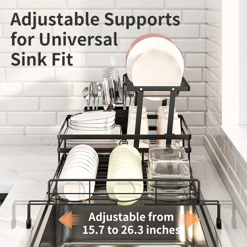 📢📢50% OFF !! ⏰Foldable Over Sink Dish Drying Rack