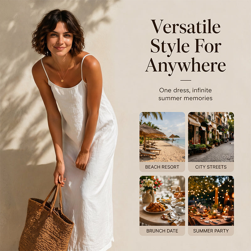 👗 LIMITED-TIME 50% OFF! ✨ Women's Casual Solid Color Slip Dress