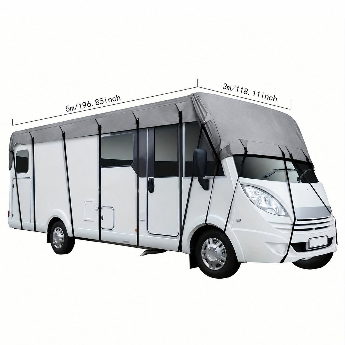 🎃LIMITED-TIME 50% OFF! 🚐Caravan & Motorhome Roof Cover – 210D Oxford with Secure Adjustable Straps