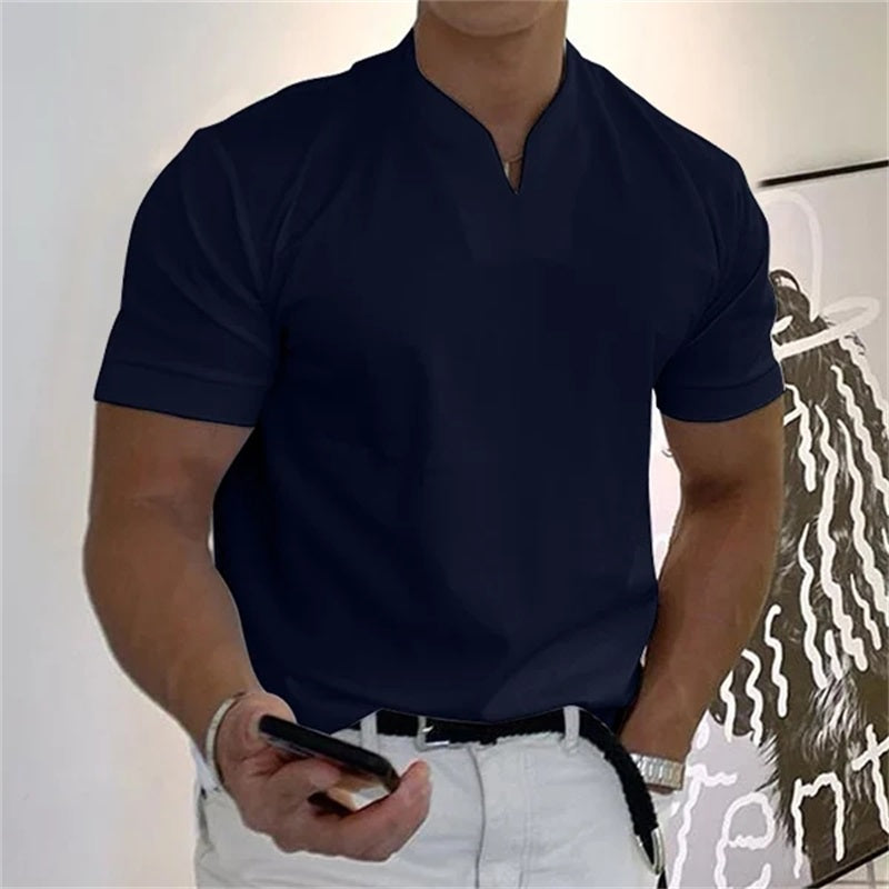✨ 2026 New Arrival | Men's Breathable V-Neck Tee | Ultra-Soft Cotton Blend ☁️【-60%】