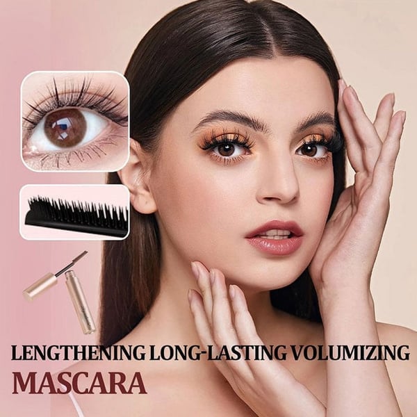 🥳🥳BUY 1 GET 1 FREE:￡8.99!!💞50K+ SOLD!👁️✨✨ Waterproof Fiber Mascara - Intense Length & Curl with Enriched Fibers for Clump-Free Volume All Day 🌟💖💃