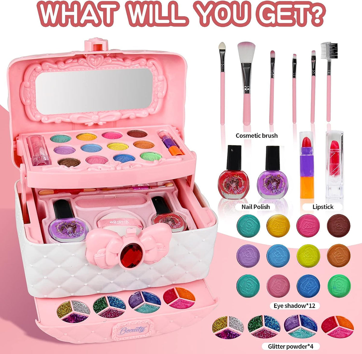 💄 Save 50%! 🧒 Kids Washable Makeup Kit – Safe, fun & easy to clean ✨