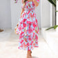 ⏰Summer Hot Sale 50% OFF💃Women's Floral Square Neck Puff Short Sleeve Smocked Tiered Dress