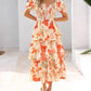 ⏰Summer Hot Sale 50% OFF💃Women's Floral Square Neck Puff Short Sleeve Smocked Tiered Dress