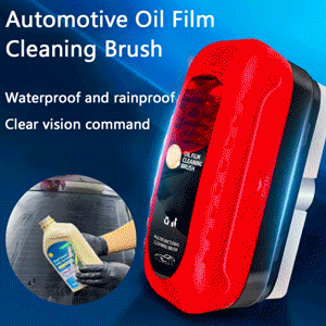🔥Car Glass Oil Film Cleaner Brush🚗