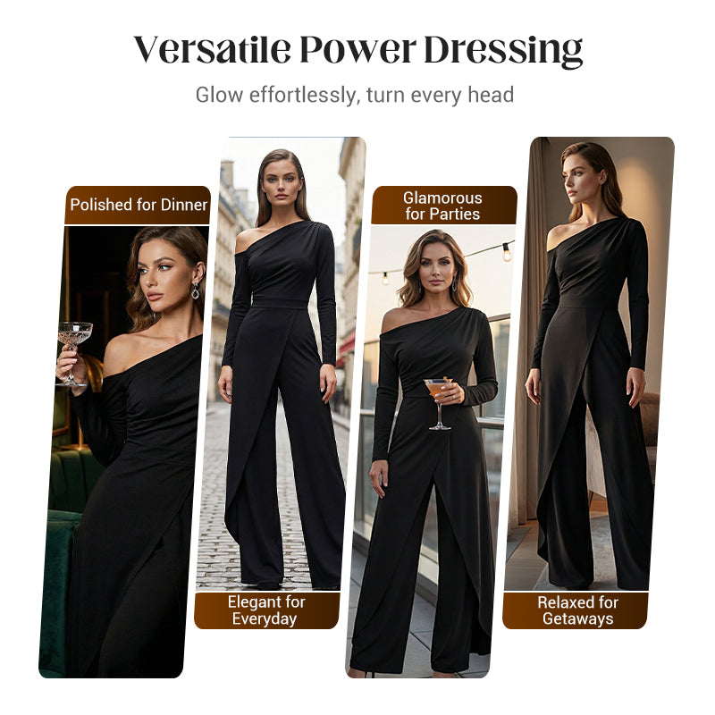 👗Women's Elegant One-Shoulder Jumpsuit