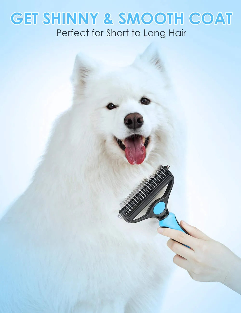 🐾  Last Day Special Price £9.99 !  🏆 Professional Deshedding Tool For Dogs And Cats – Gentle On Skin, Efficient Grooming & Comfortable Grip Design ✂️