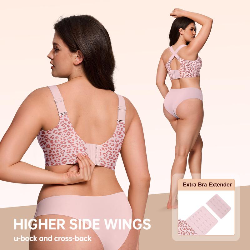 🏆LAST DAY SALE 58% OFF 🔥Super Firming Wirefree Jelly Bra with Leopard Print 👍