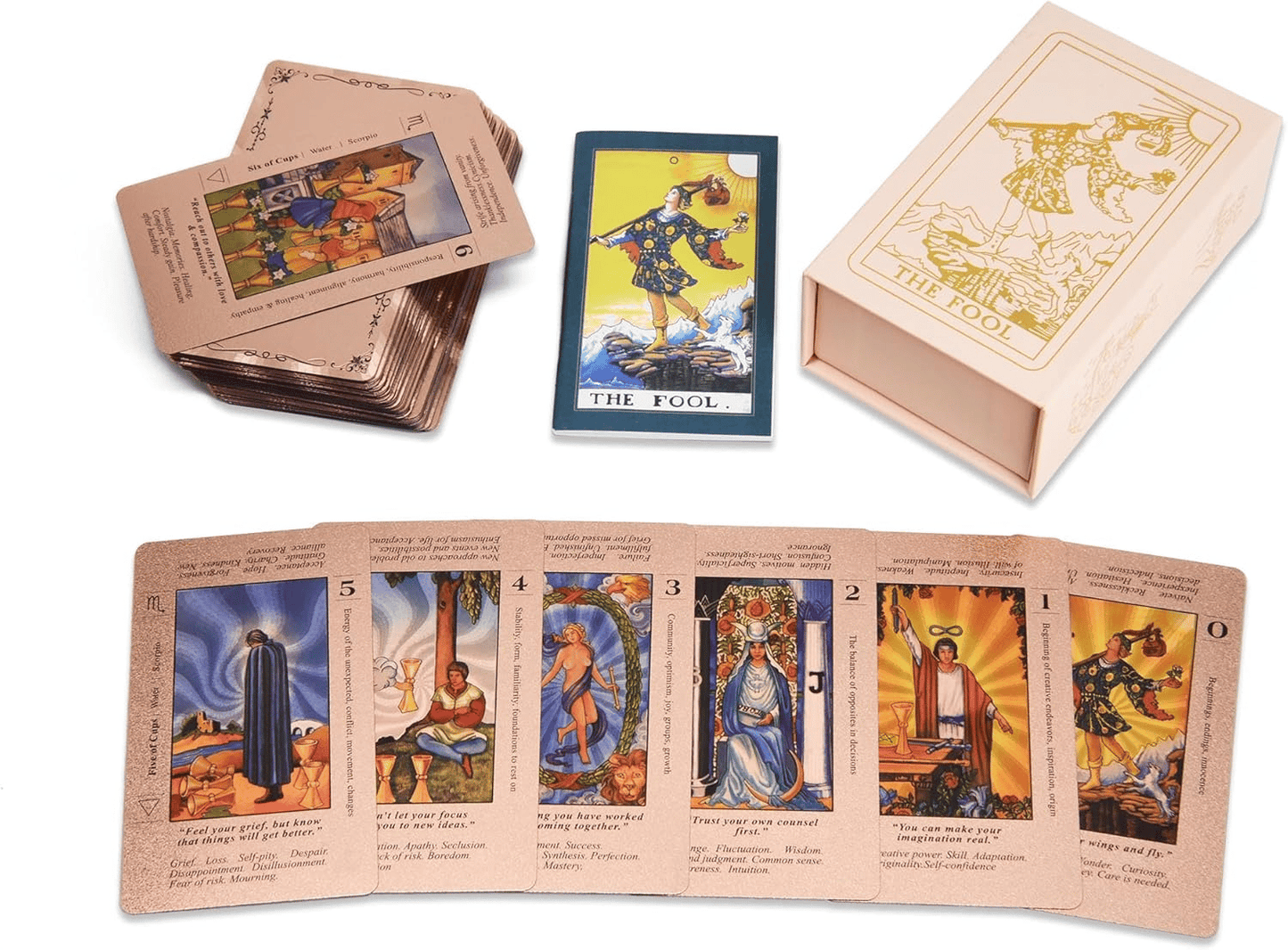 🔮 50% OFF NOW! ✨ Witchy Cauldron Tarot Card Set – Rose Gold Accents, Complete Guide Book & Velvet Pouch 🎴📖
