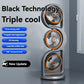 3-Head USB Desk Fan, 720° Air Circulation Cooling Fan with 5-Speed Wind, Ultra-Quiet for Bedroom/Office/Camping, Portable Rechargeable Battery Mini Air Cooler, Perfect Thanksgiving/Christmas/Halloween Gift for Home Travel, Rechargeable Personal Fan