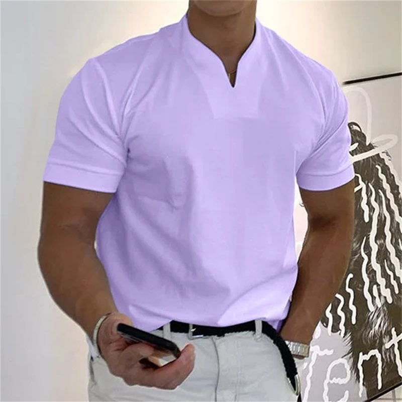 ✨ 2026 New Arrival | Men's Breathable V-Neck Tee | Ultra-Soft Cotton Blend ☁️【-60%】