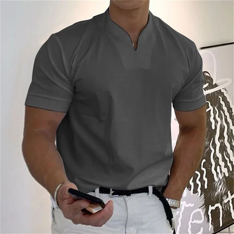 ✨ 2026 New Arrival | Men's Breathable V-Neck Tee | Ultra-Soft Cotton Blend ☁️【-60%】