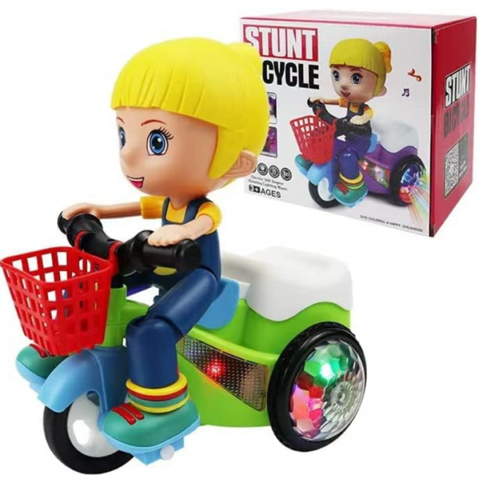📢📢50% OFF & In Stock⏰Stunt Tricycle for Kids: Music, Lights, 360° Rotation