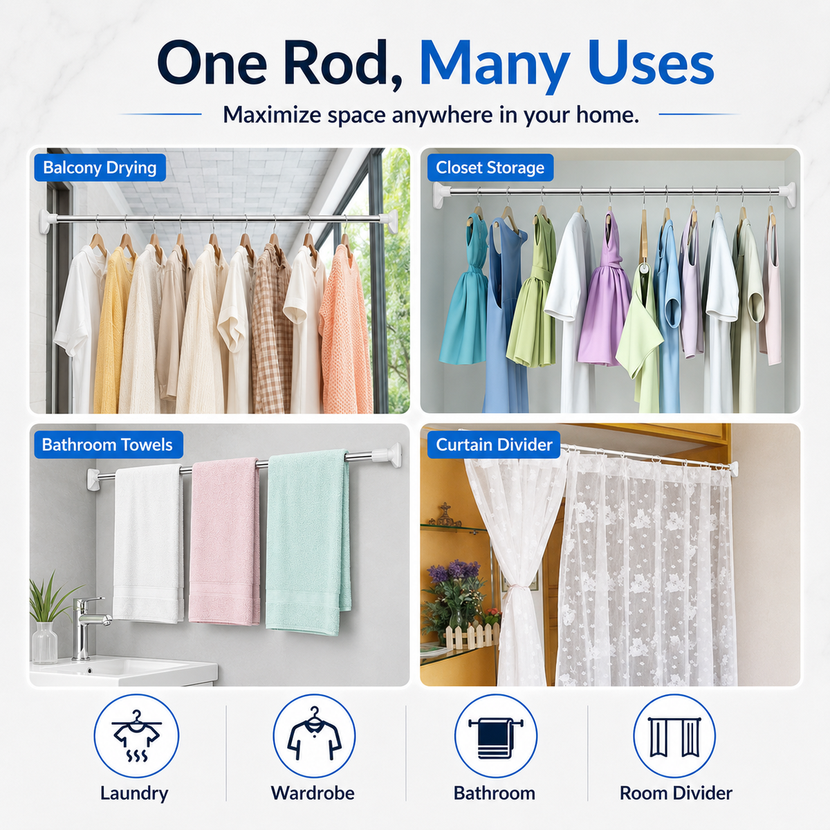 Telescopic Clothing Rod