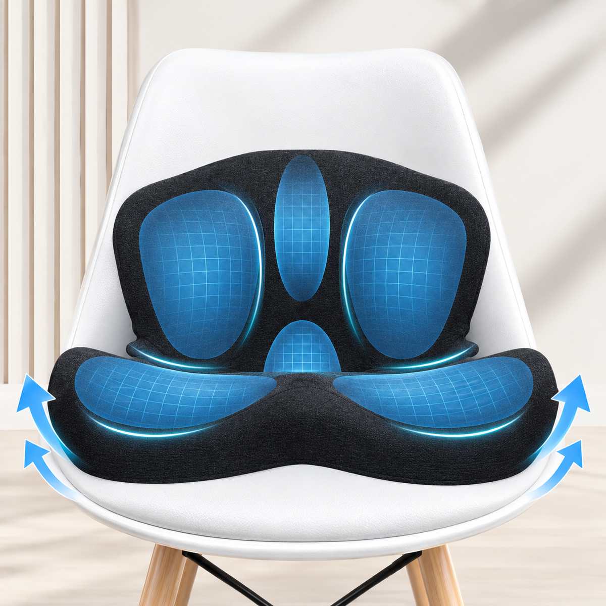 💎 50% OFF! 💎 Non-Slip Memory Foam Seat Cushion , Breathable Mesh & Universal Fit for Car, Office & Wheelchair