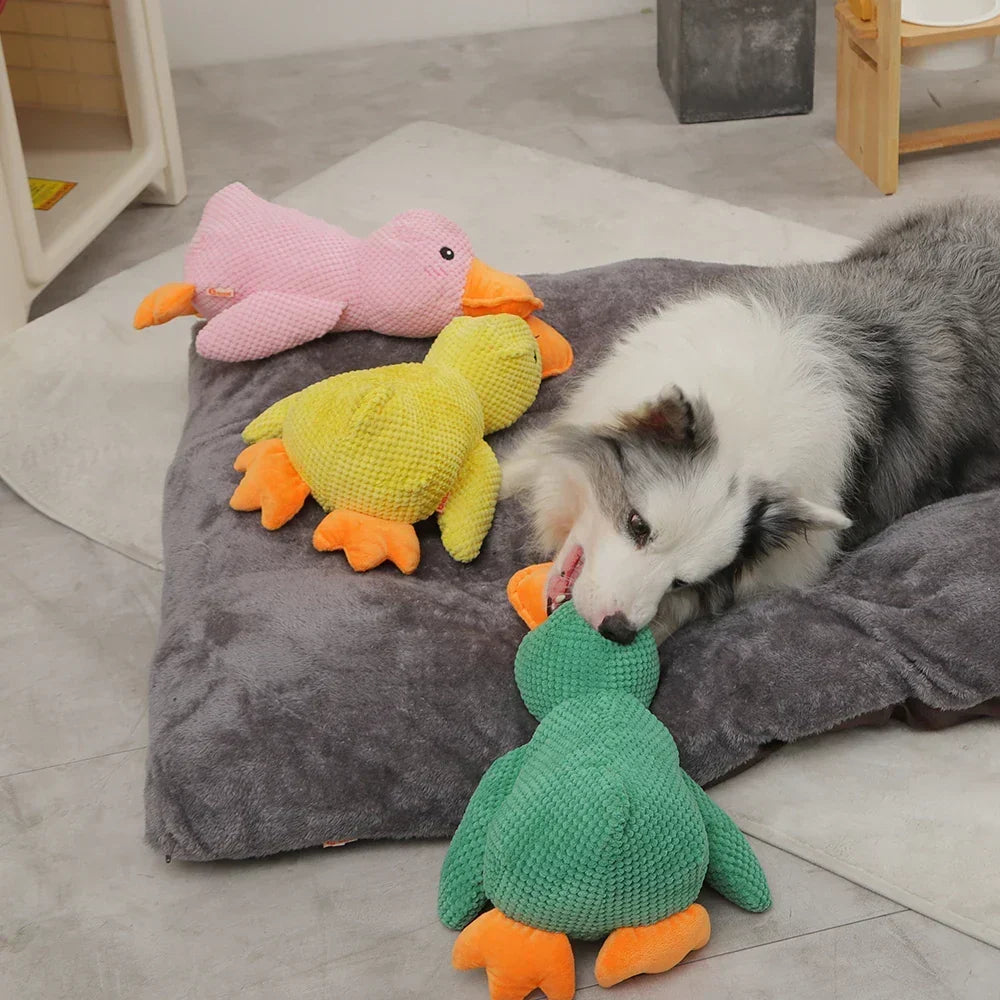 🎃Halloween Deal 50% OFF!🦆Quacking Duck Plush Dog Toy – Soft Interactive Cuddle Toy
