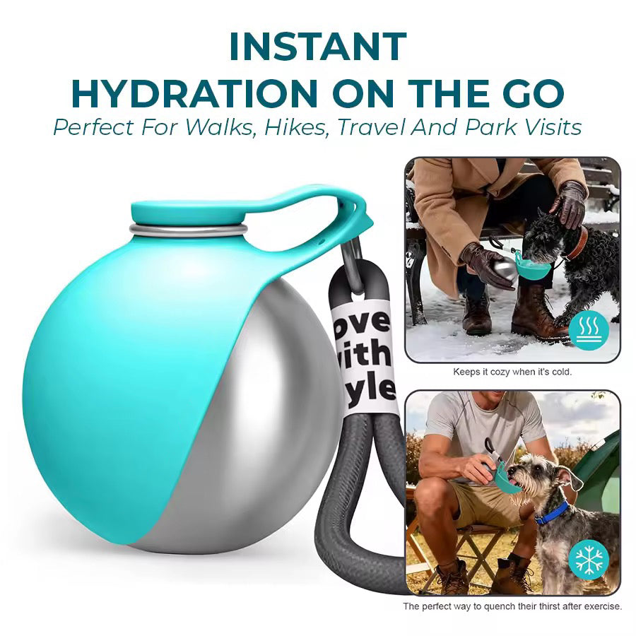 🐕50% OFF🔥 2-in-1 Portable Dog Water Bottle for Small Dogs - Leak-Proof & Compact
