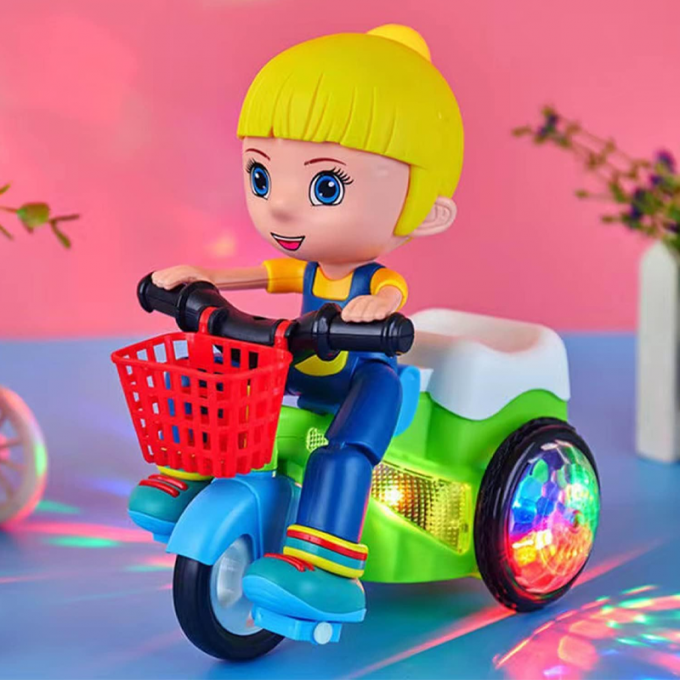 📢📢50% OFF & In Stock⏰Stunt Tricycle for Kids: Music, Lights, 360° Rotation