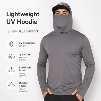 🥳LAST DAY SALE 66% OFF⚡ Men’s Lightweight Quick-Dry UV Protection Hoodie— Free Shipping For Two Pieces