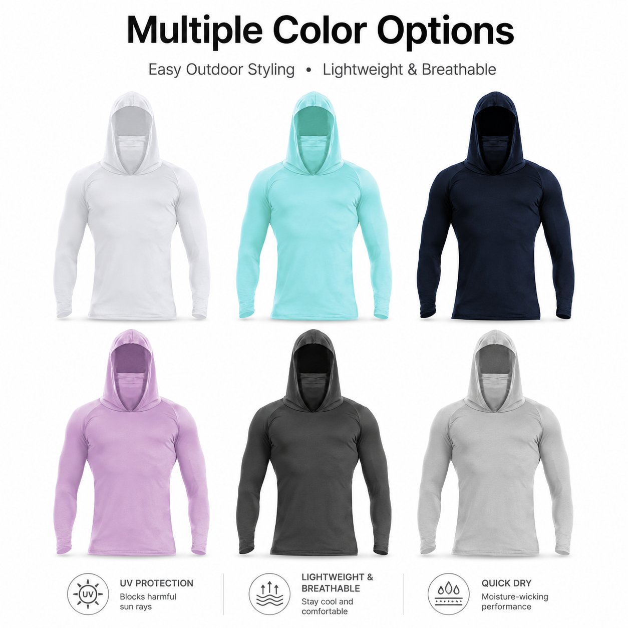 🥳LAST DAY SALE 66% OFF⚡ Men’s Lightweight Quick-Dry UV Protection Hoodie— Free Shipping For Two Pieces