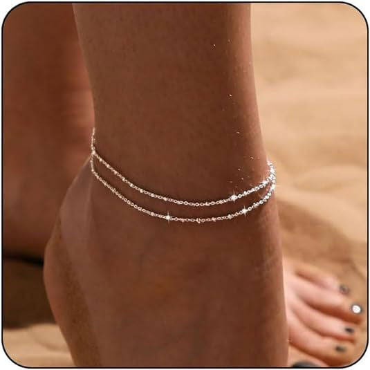 🩷Dainty Layered Waterproof Anklet