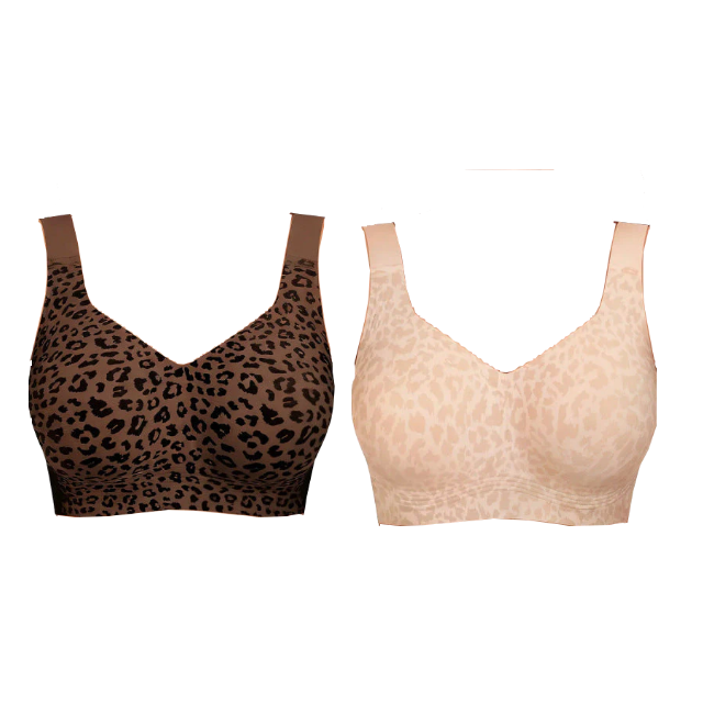 🏆LAST DAY SALE 58% OFF 🔥Super Firming Wirefree Jelly Bra with Leopard Print 👍