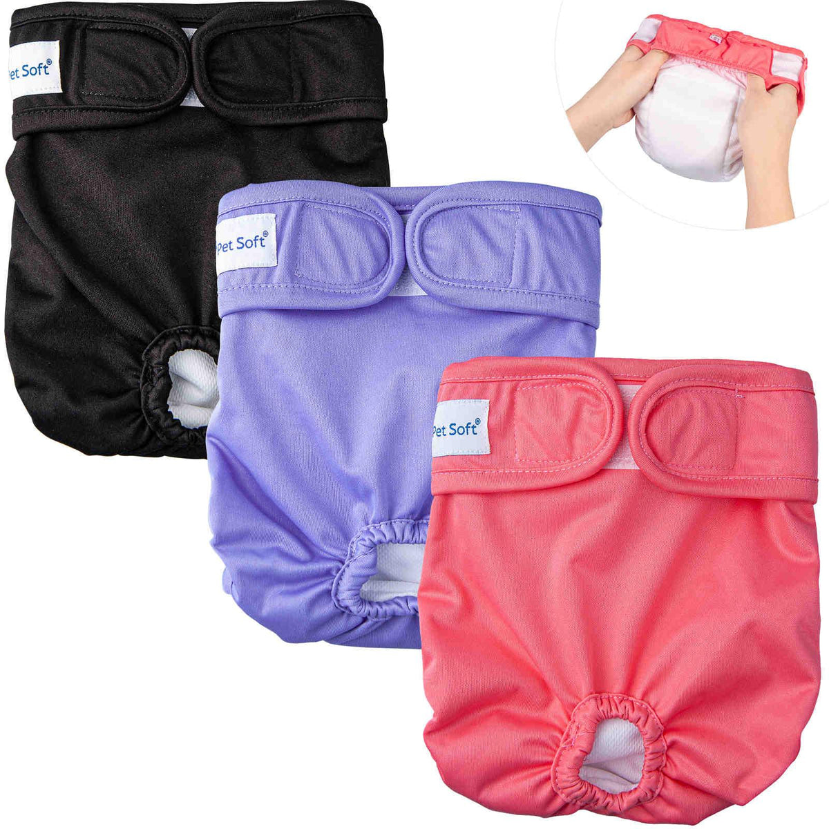 🐾   🐶Washable Pet Diapers for Female Male Dogs, Reusable Doggy Diapers