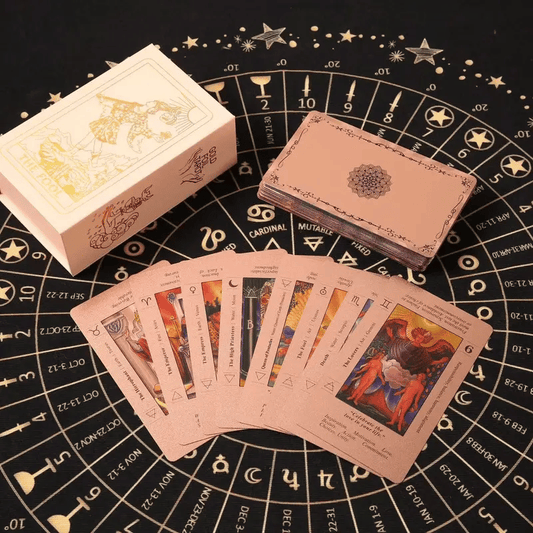 🔮 50% OFF NOW! ✨ Witchy Cauldron Tarot Card Set – Rose Gold Accents, Complete Guide Book & Velvet Pouch 🎴📖