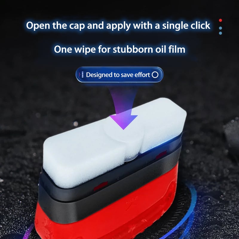 🔥Car Glass Oil Film Cleaner Brush🚗