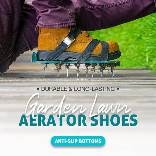 👟 50% OFF NOW! 🌿 Lawn Aerator Shoes with 26 Spikes – Adjustable Straps, Effectively Aerates Lawn Soil & Comfortable Fit 🏡