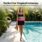 ⏳🔥50% OFF & Free Shipping🔥 ⏰Color Block Patchwork Nylon Sporty 3-Piece Bikini Set - High Waisted & Tummy Control Swimsuit👙🌈